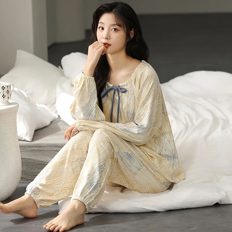 Floating Light Islands Pajama Set Women's Box Ecru-5
