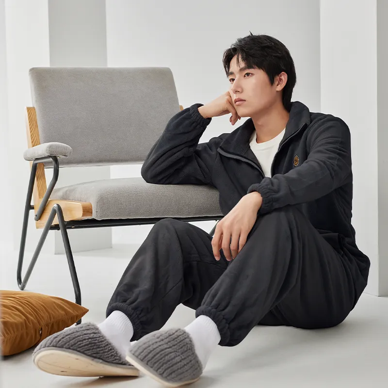 Floating light islands Men Pajama Sets-5