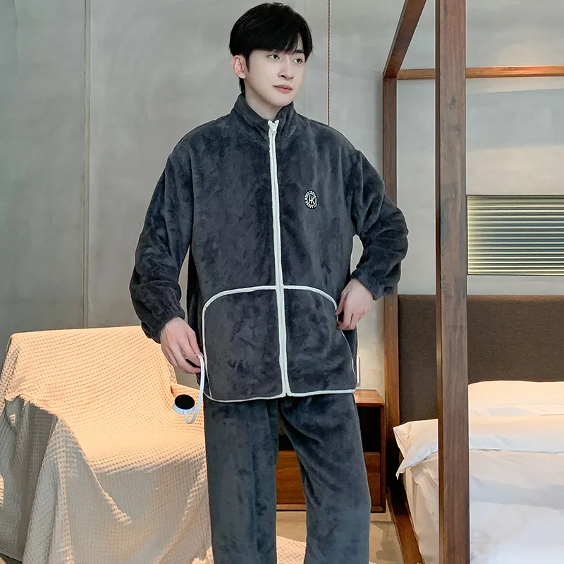 Floating light islands Men Pajama Sets-3