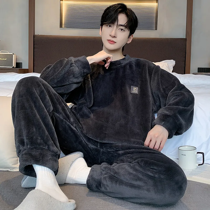 Floating Light Islands Pajama Set Men's Shopping Bag Black-1