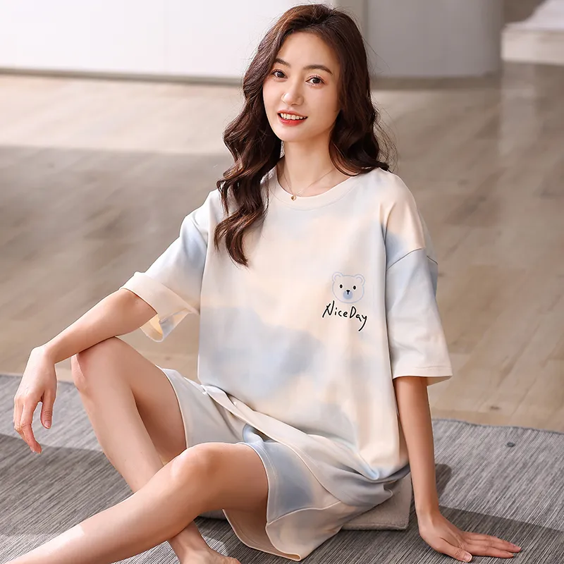 Floating Light Islands Pajama Set Women's Gift Box Set Light Blue-4