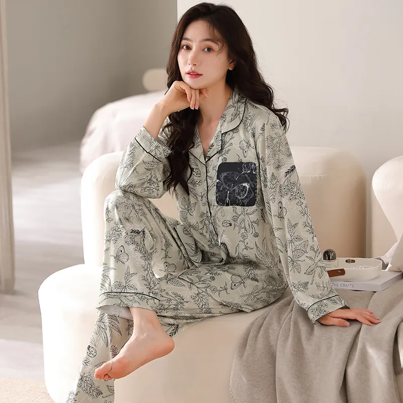 Floating Light Islands Pajama Set Women's Gift Box Set Multicolor-1