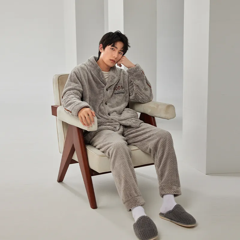 Floating light islands Men Pajama Sets-7