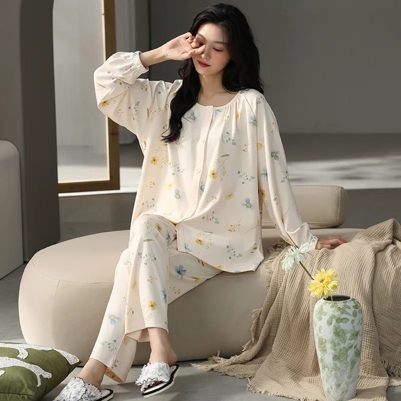 Floating Light Islands Pajama Set Women's Box Apricot-1