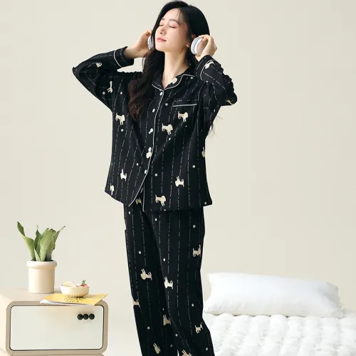 Pajama Set Women's Gift Box Set Black