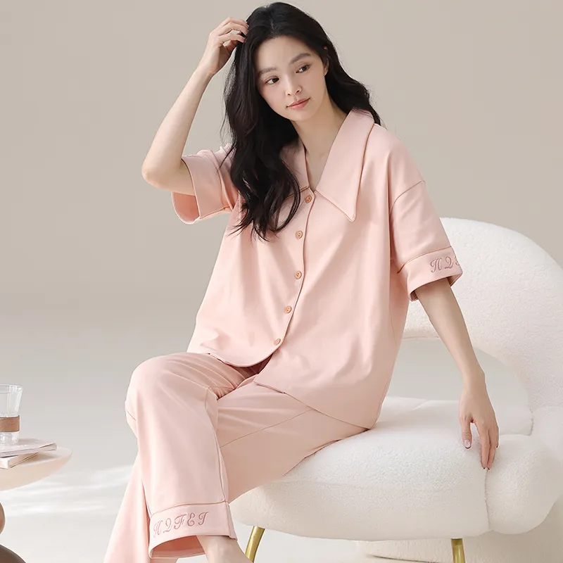 Floating Light Islands Pajama Set Women's Pink-3