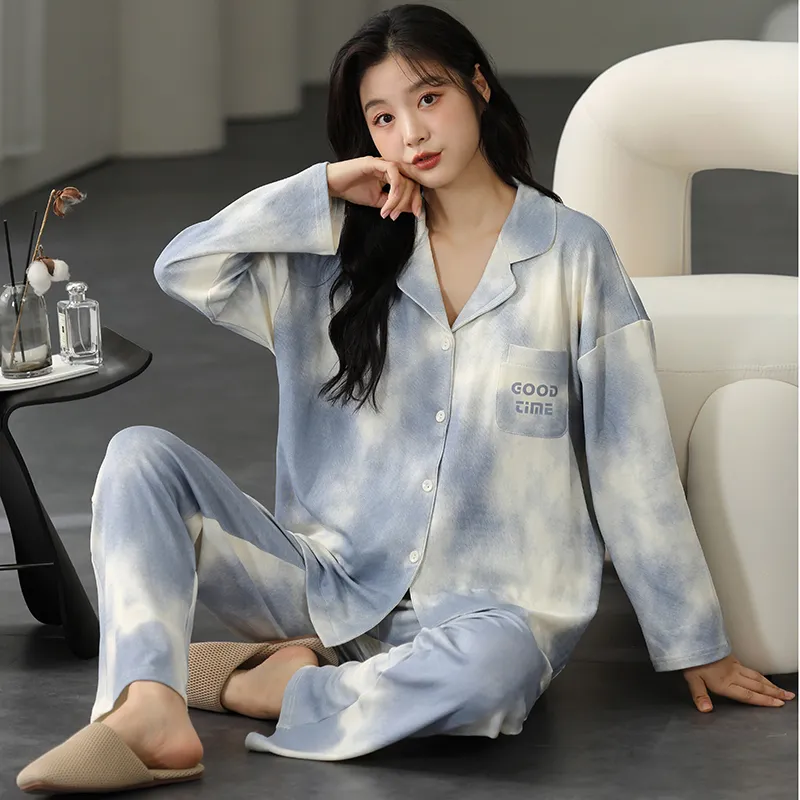 Floating Light Islands Pajama Set Women's Gift Box Set Light Blue-6