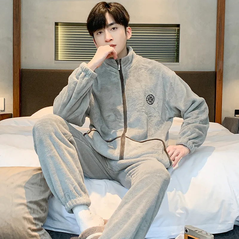 Floating light islands Men Pajama Sets-3
