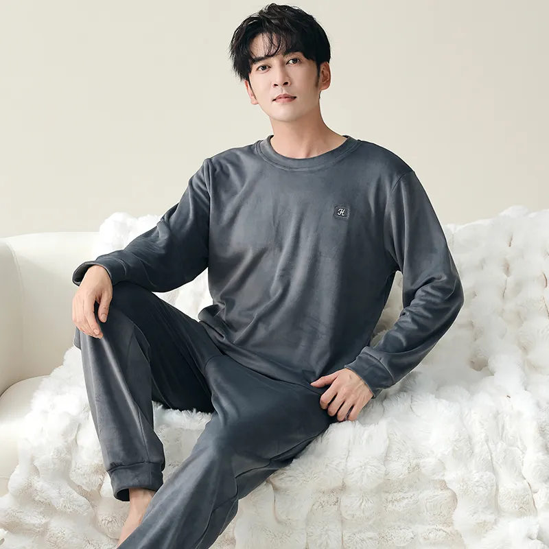 Floating Light Islands Pajama Set Men's Shopping Bag Dark Gray-2