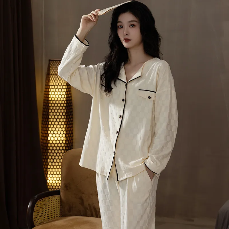 Floating Light Islands Pajama Set Women's Box Ecru-6