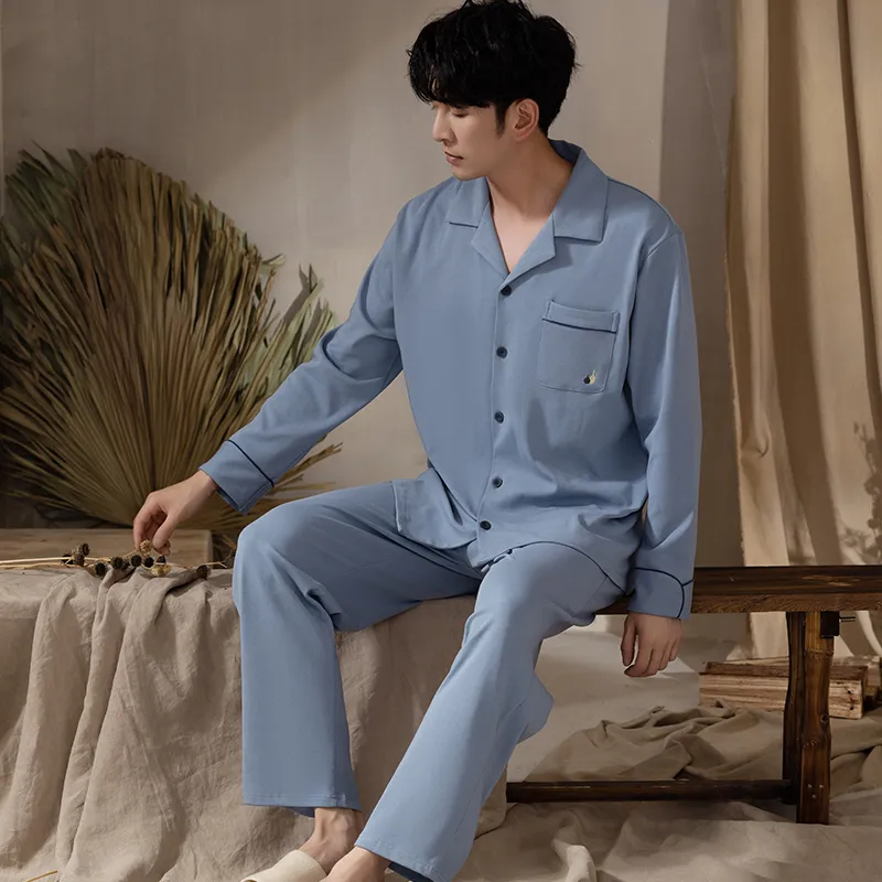 Floating Light Islands Pajama Set Men's Box Light Blue-1