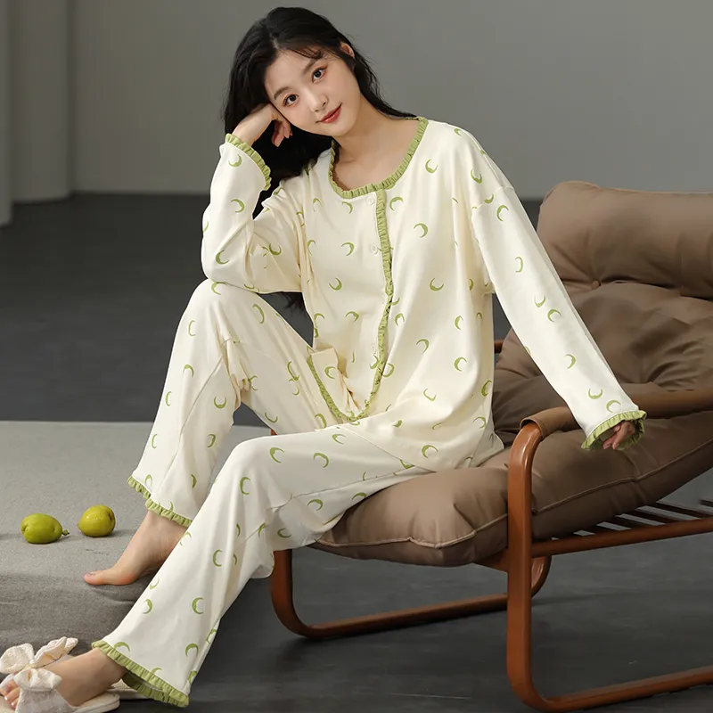 Floating Light Islands Pajama Set Women's Box Ecru-5