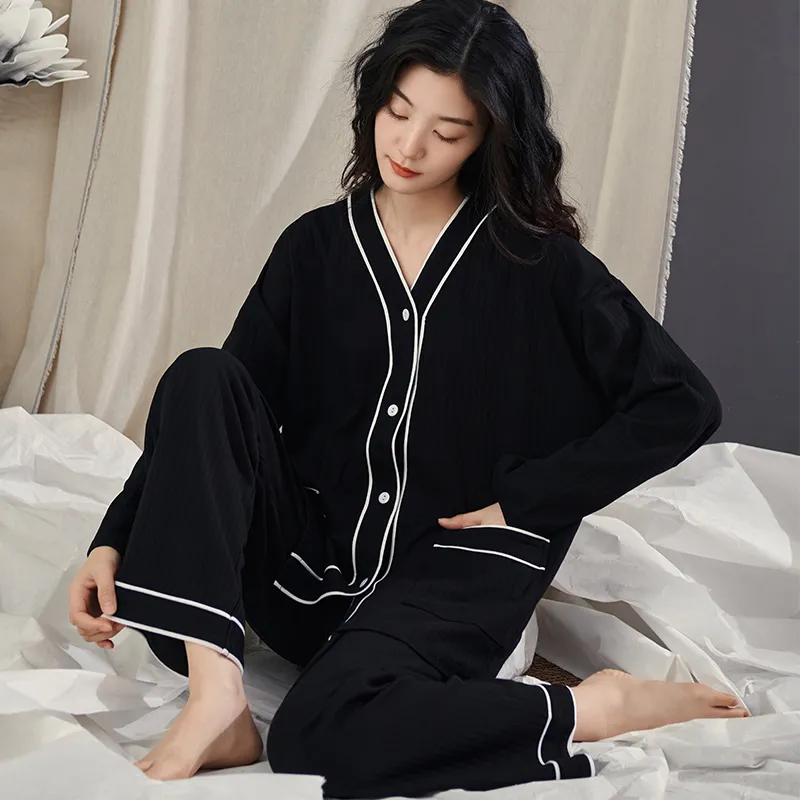 Floating Light Islands Pajama Set Women's Box Black-1