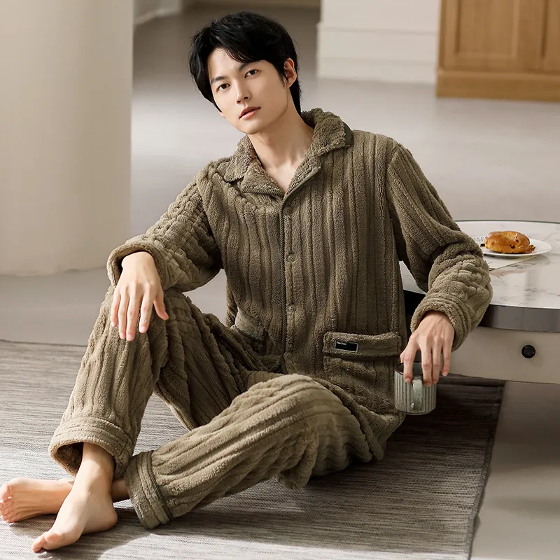 Floating Light Islands Pajama Set Men's Earth Yellow-2
