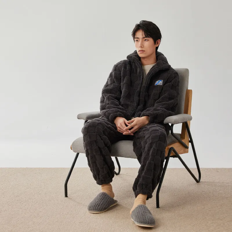 Floating light islands Men Pajama Sets-4