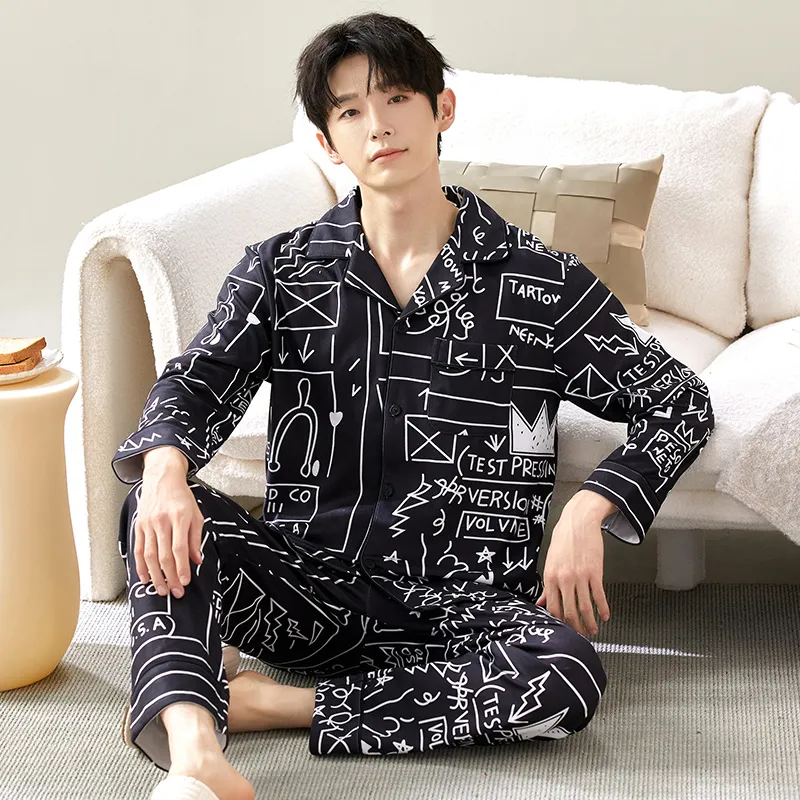 Floating Light Islands Pajama Set Men's-4