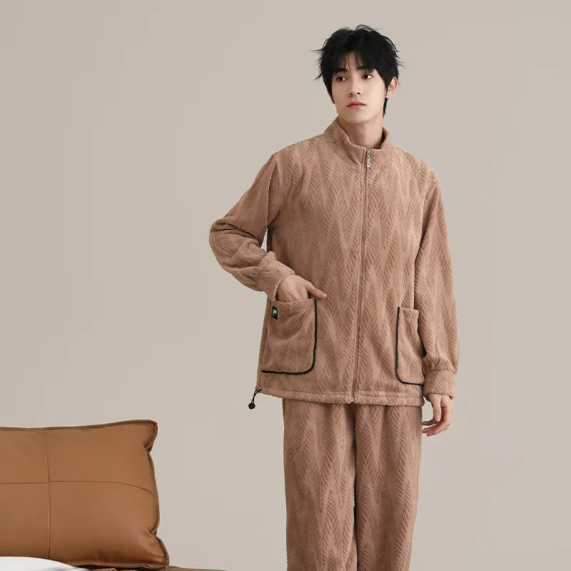 Floating light islands Men Pajama Sets-4