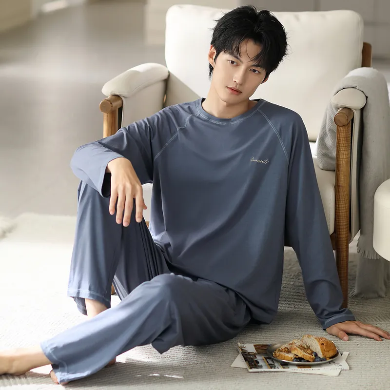 Floating Light Islands Pajama Set Gift Box Set Men's Blue-4