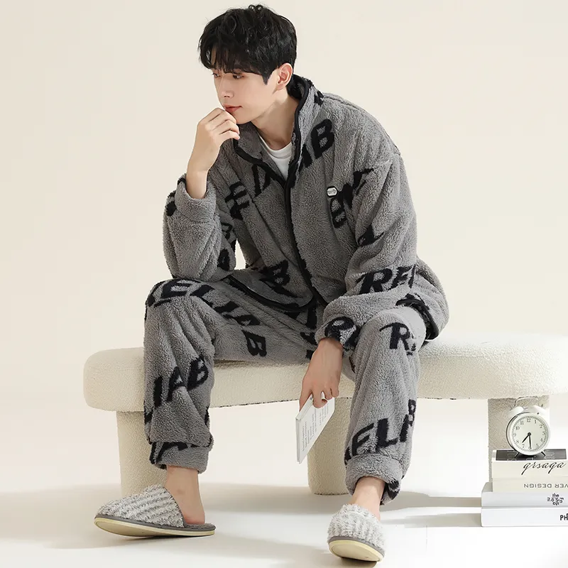 Floating light islands Men Pajama Sets-6