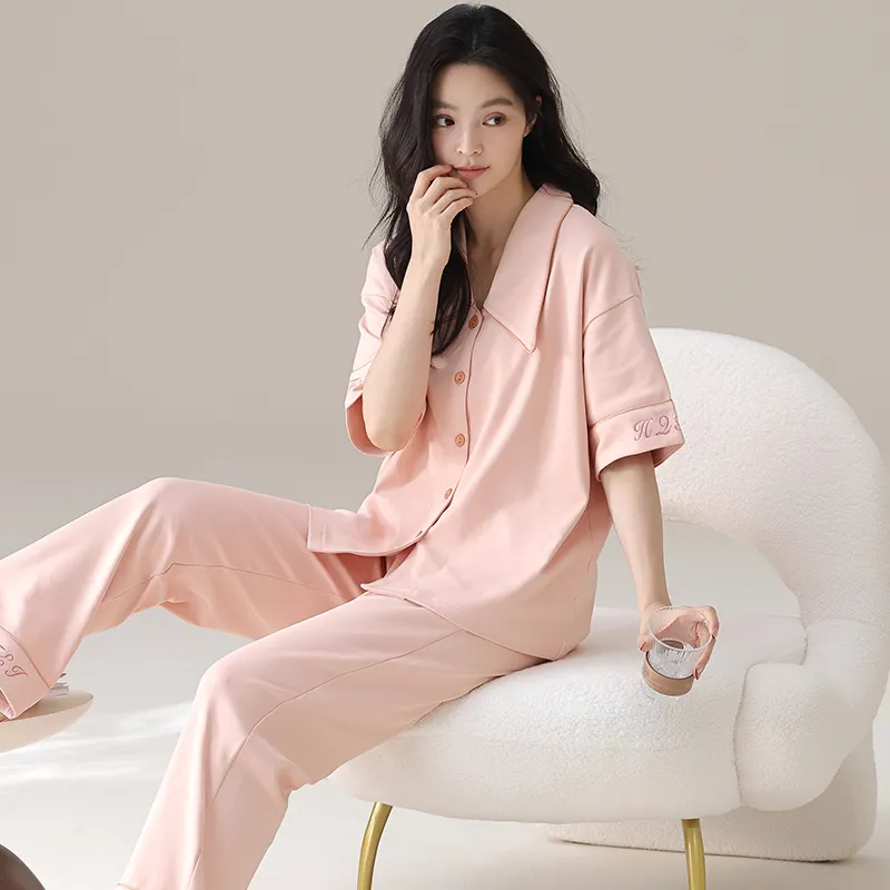 Floating Light Islands Pajama Set Women's Pink-4