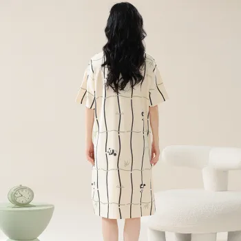 Floating Light Islands Nightgown Women's Gift Box Set Apricot Green