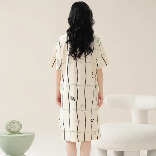 Floating Light Islands Nightgown Women's Gift Box Set Apricot Green