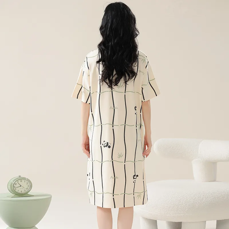 Floating Light Islands Nightgown Women's Gift Box Set Apricot Green-0
