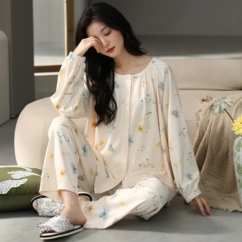 Floating Light Islands Pajama Set Women's Box Apricot-4