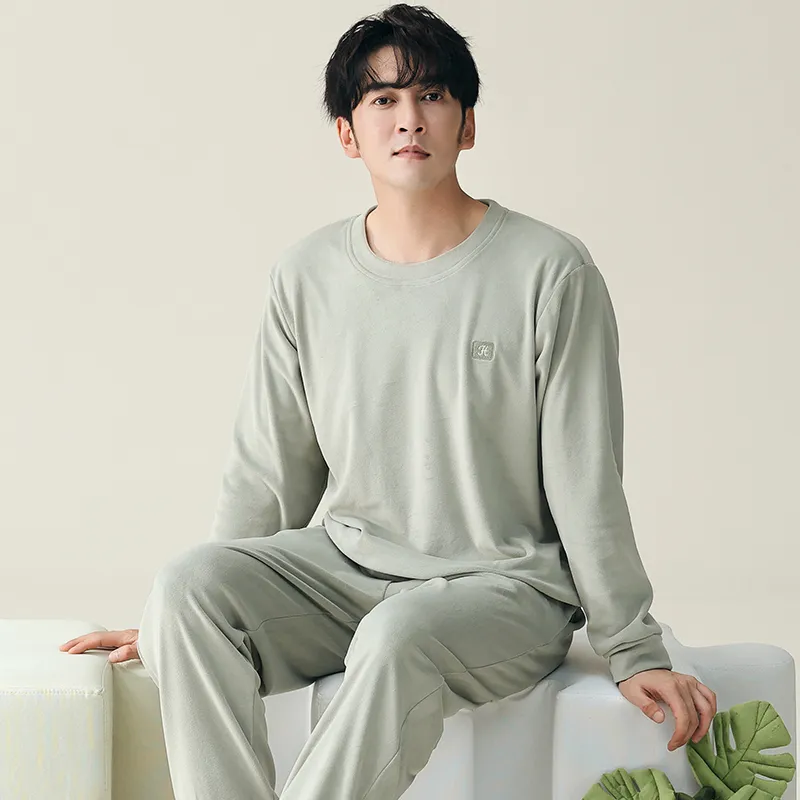 Floating Light Islands Pajama Set Men's Shopping Bag Gray-5
