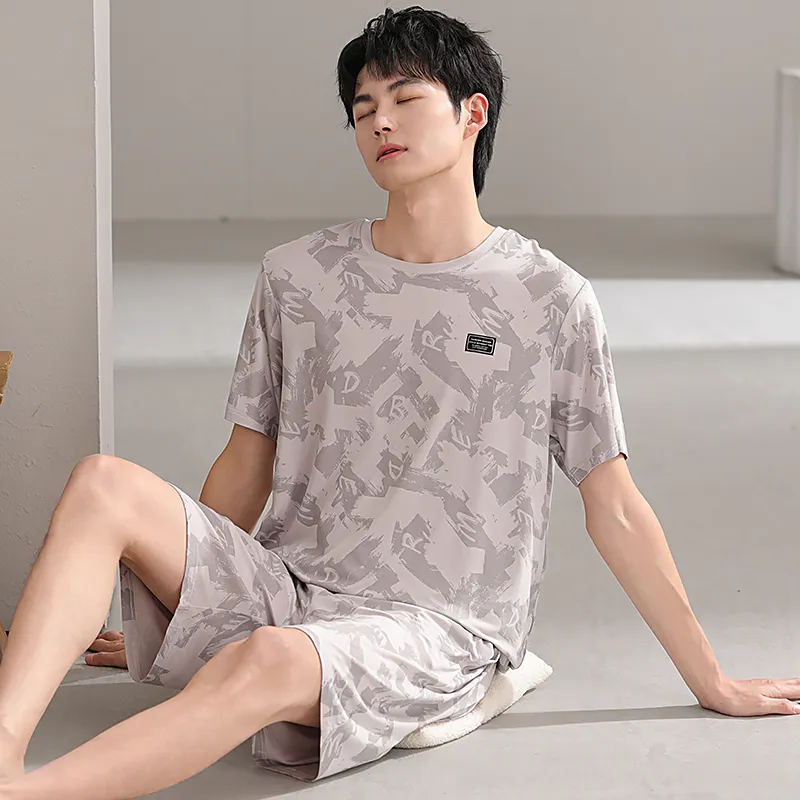 Floating Light Islands Pajama Set Men's Lotus Color-2