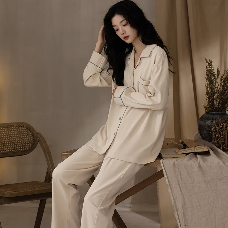 Floating Light Islands Pajama Set Women's Gift Box Set Ecru-2
