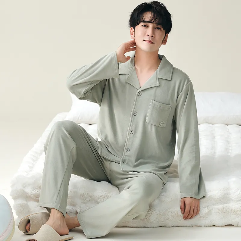 Floating Light Islands Pajama Set Men's Shopping Bag Light Gray-3