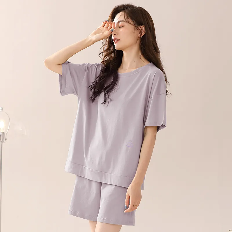 Floating Light Islands Pajama Set Women's Light Purple-1