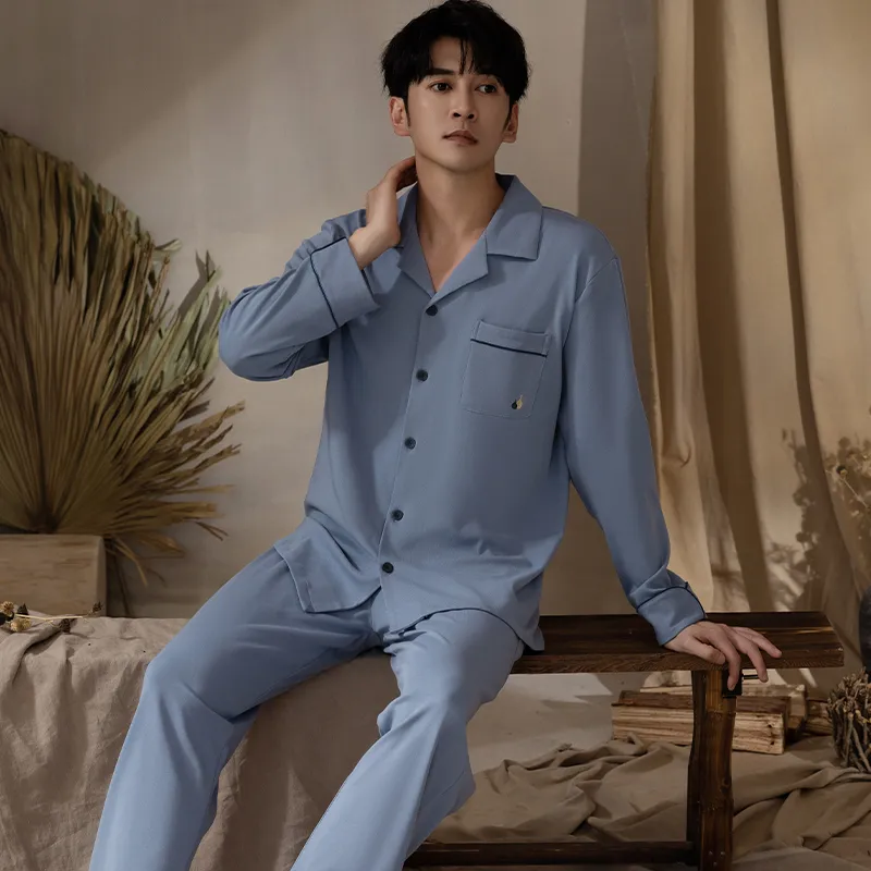 Floating Light Islands Pajama Set Men's Box Light Blue-4