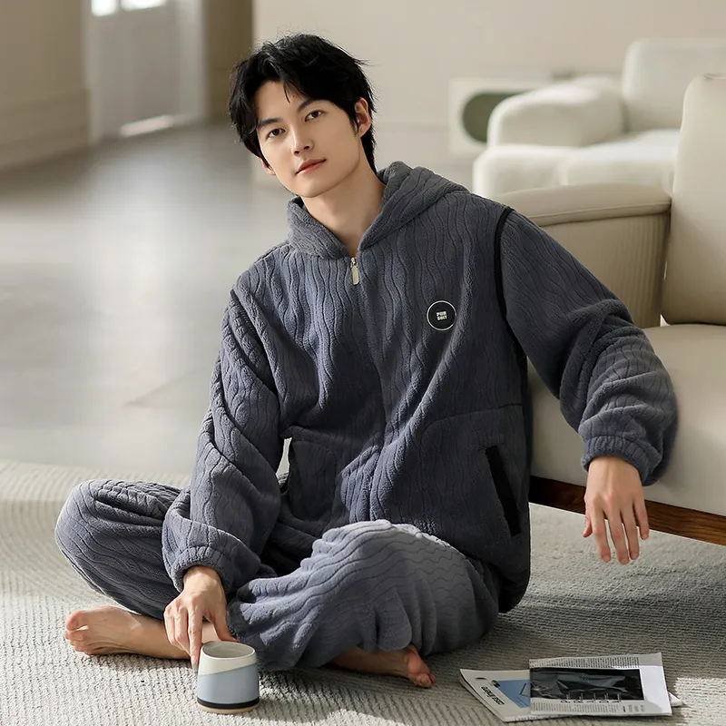 Floating Light Islands Pajama Set Shopping Bag Men's Light Blue-5