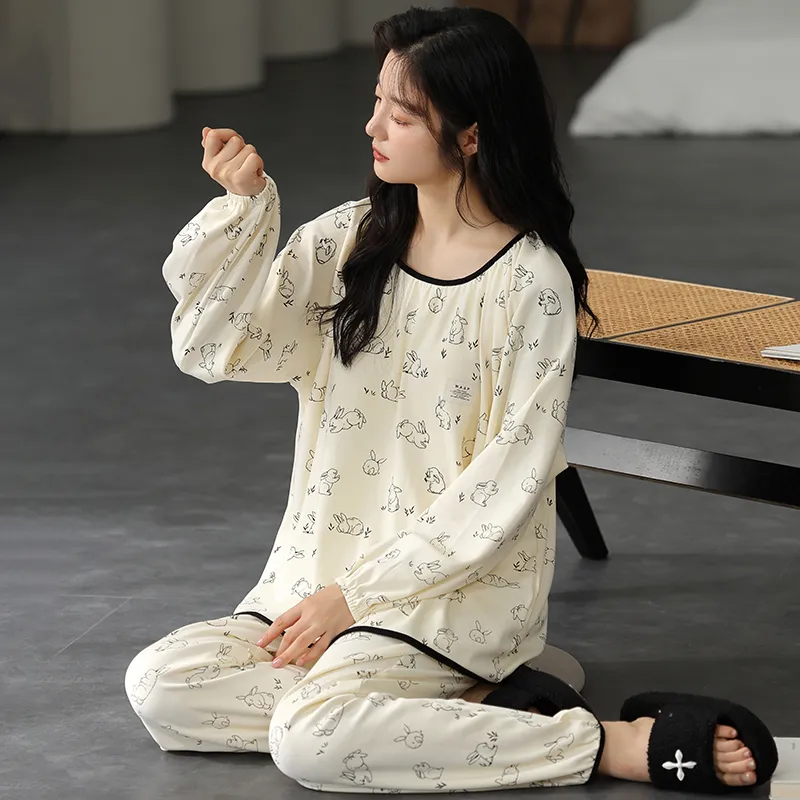 Floating Light Islands Pajama Set Women's Box Ecru-4