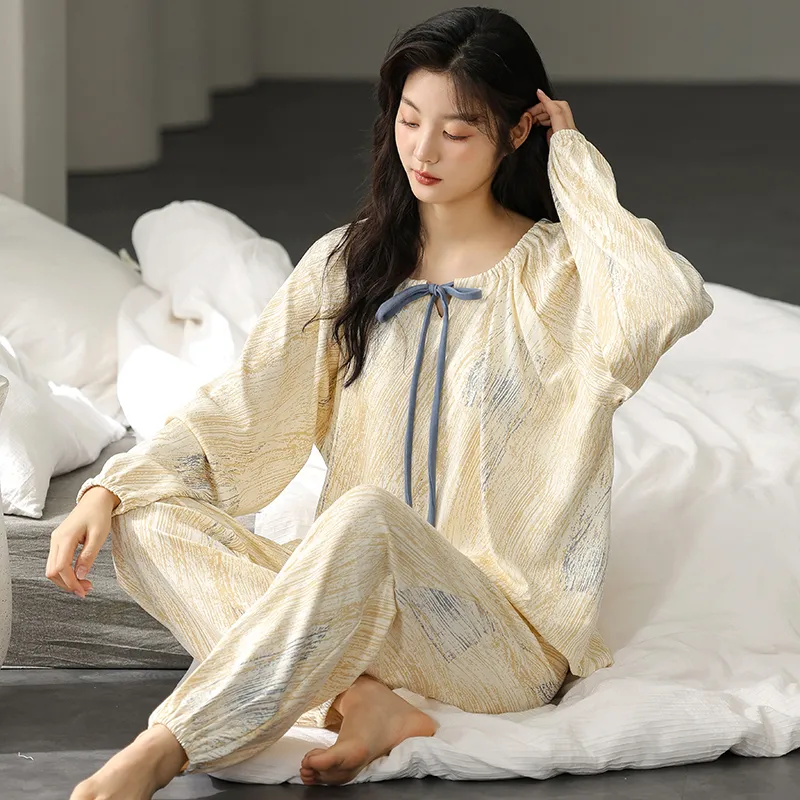 Floating Light Islands Pajama Set Women's Box Ecru-2