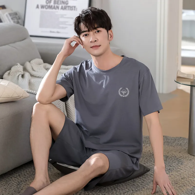 Floating Light Islands Pajama Set Men's Gift Box Set Gray-6