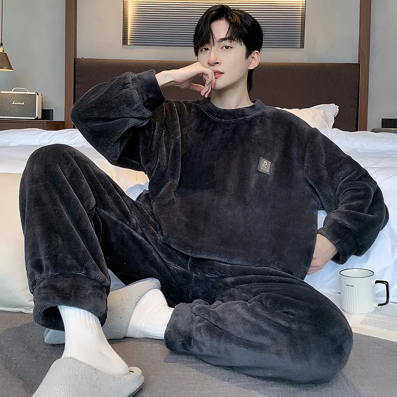 Floating Light Islands Pajama Set Men's Shopping Bag Black-3