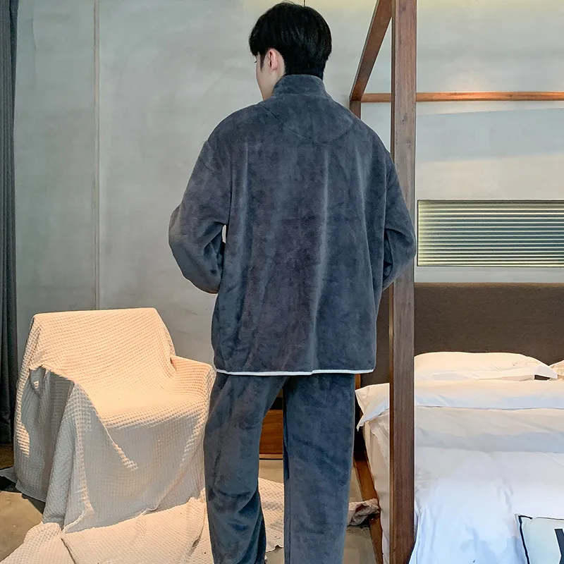 Floating light islands Men Pajama Sets-5