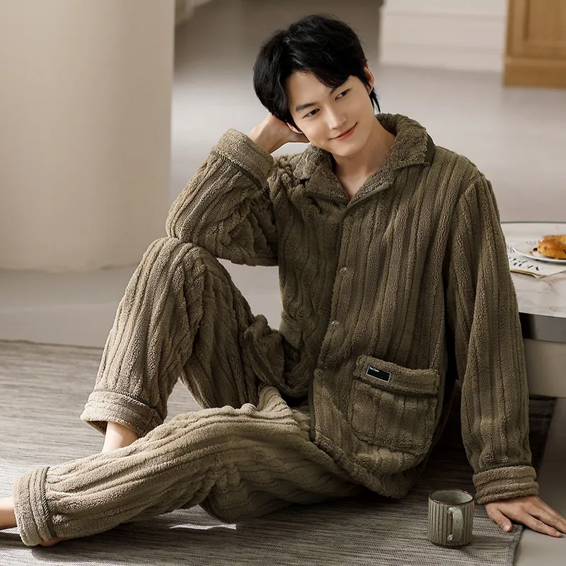 Floating Light Islands Pajama Set Men's Earth Yellow-3