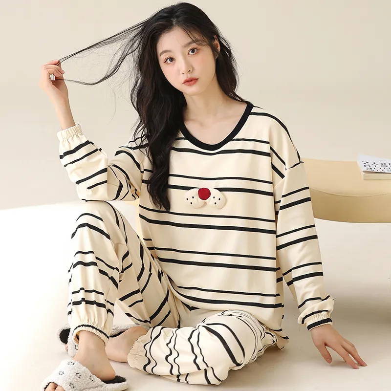 Floating Light Islands Pajama Set Women's Gift Box Set Apricot-3
