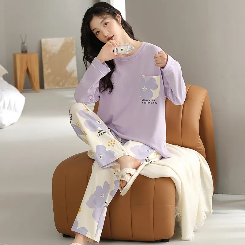 Floating Light Islands Pajama Set Women's Box Light Purple-2