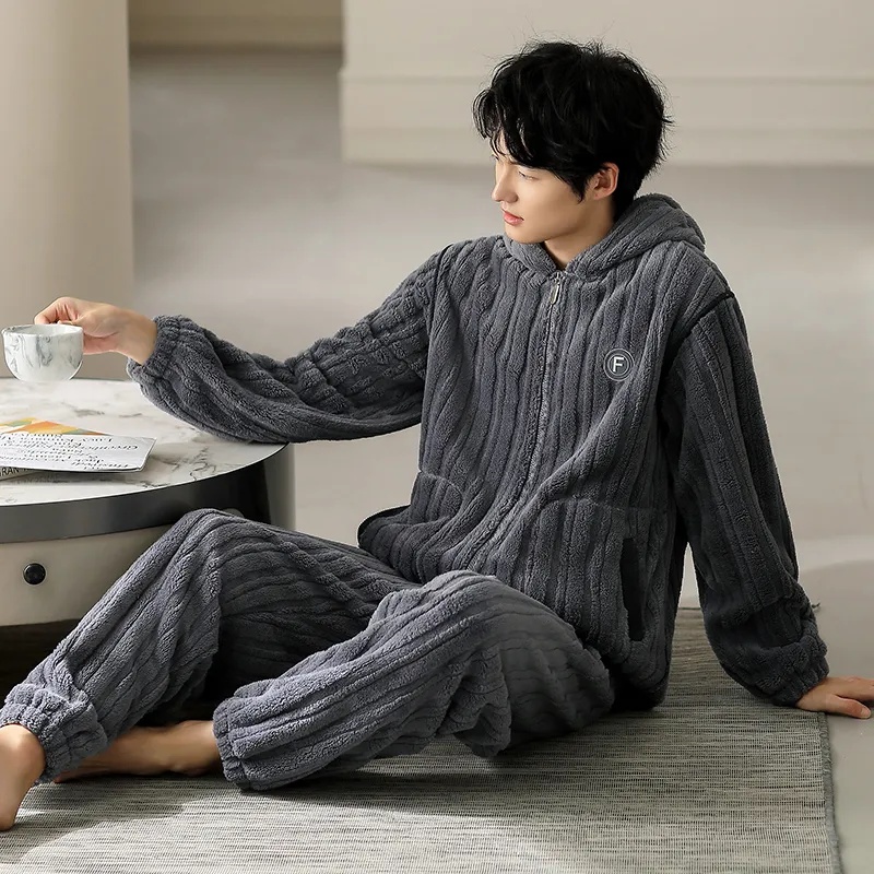 Floating Light Islands Pajama Set Shopping Bag Men's Light Blue-4