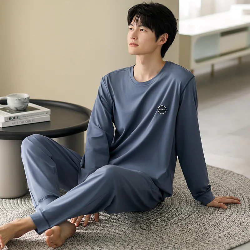 Floating Light Islands Pajama Set Gift Box Set Men's Blue-4
