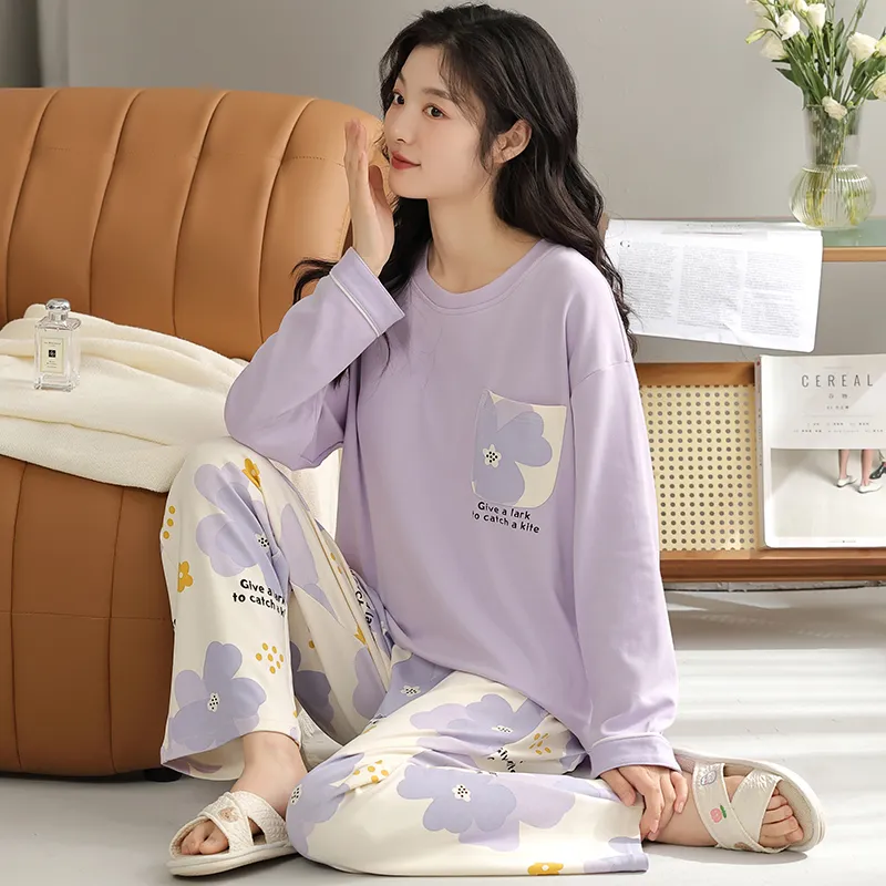 Floating Light Islands Pajama Set Women's Box Light Purple-5