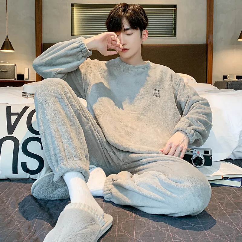 Floating Light Islands Pajama Set Men's Shopping Bag Gray-2