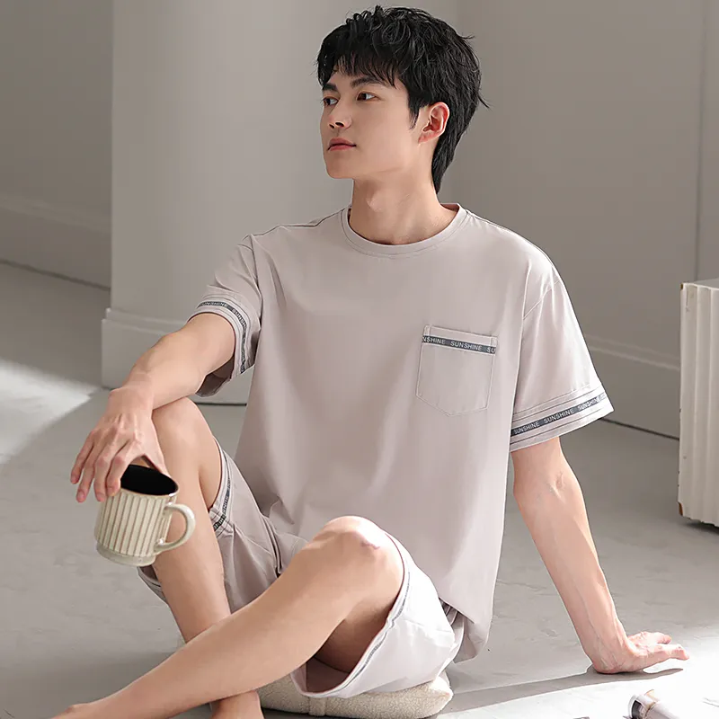 Floating Light Islands Pajama Set Men's Ecru-6