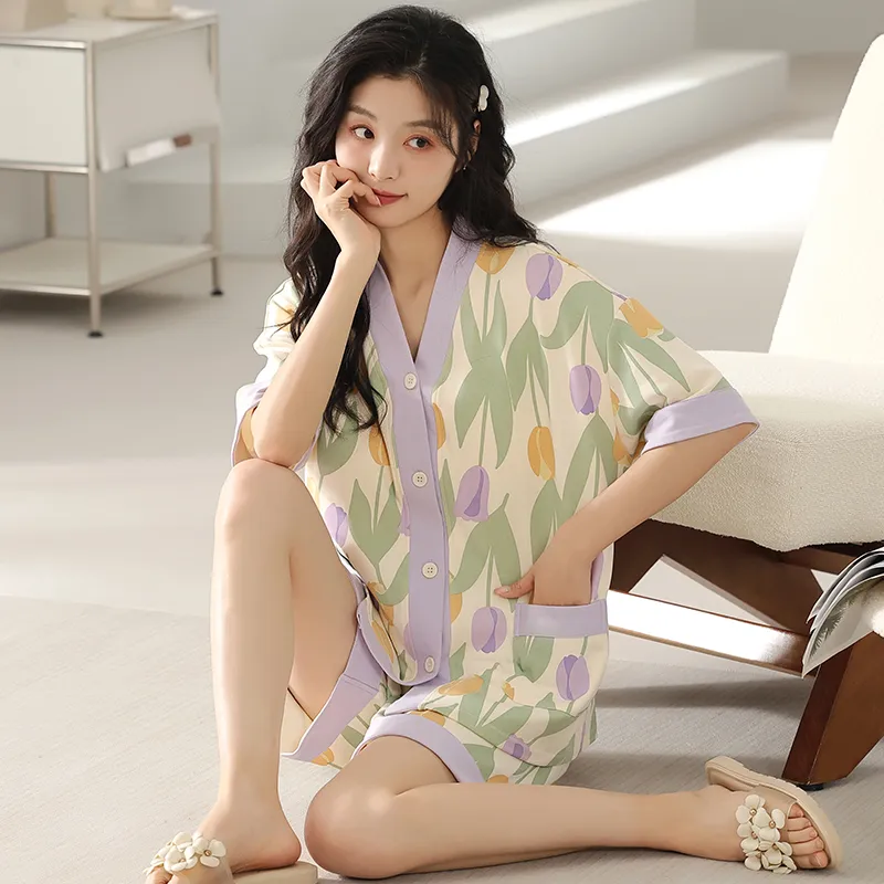 Floating Light Islands Pajama Set Women's Box Multicolor-5