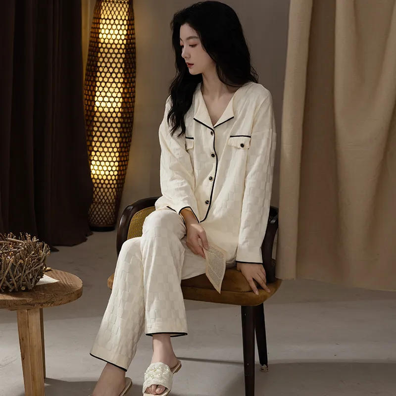 Floating Light Islands Pajama Set Women's Box Ecru-4